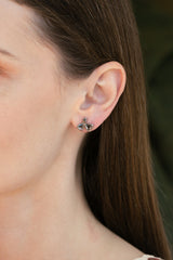 Diamond Slice Triplet Earrings