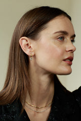 Huggie Hoops - Metallic Diamonds