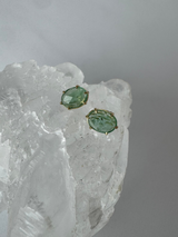 Rose Cut Emerald Earrings