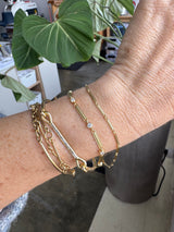 Heavy Trombone Bracelet - with Diamonds