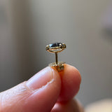 Rose Cut Diamond Studs - Salt and Pepper