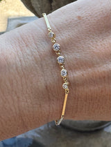 Bias Chain Bracelet - with Diamonds