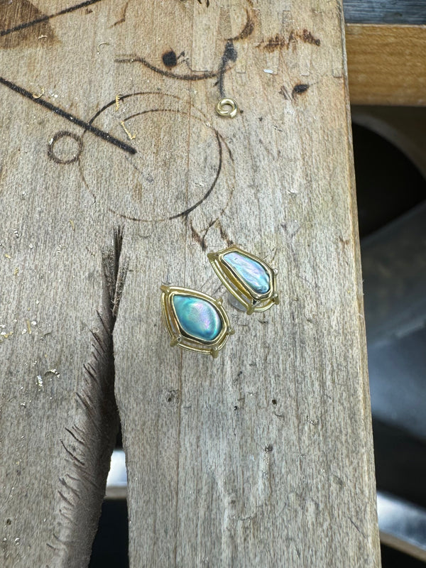 Small Abalone Pearl Earrings