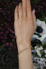 Needle Eye Cuff - Full Scattered Diamonds + Pink Sapphire