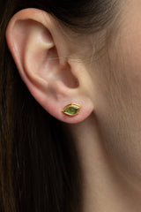 Sapphire Leaf Earrings