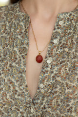 Elongated Silk Necklace