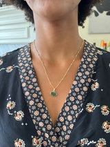 Oval Trapiche Emerald Pendant
