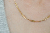Oval Flat Link Chain Necklace