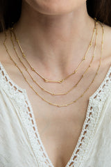 Needle Eye Chain Necklace - Medium Weight