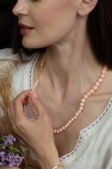 Antique Pink Coral Necklace