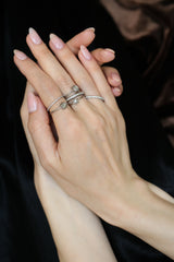 Pavé Diamond Half Eternity Ring - 1mm