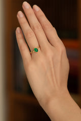Emerald Cabochon Solitaire