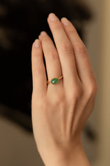 Emerald Rose Cut Solitaire