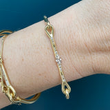 Needle Eye Cuff - Champagne Clusters