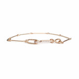 Needle Eye Chain Bracelet - Medium Weight with Diamonds