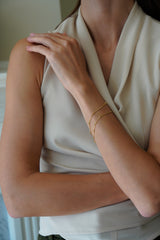 Needle Eye Chain Bracelet - Double Strand