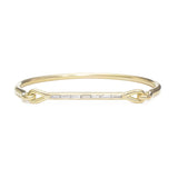 Needle Eye Cuff - Extra Heavy Weight with Diamond Baguettes