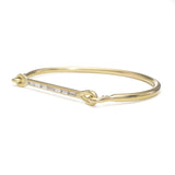 Needle Eye Cuff - Extra Heavy Weight with Diamond Baguettes