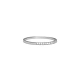 Pavé Diamond Half Eternity Ring - 1mm