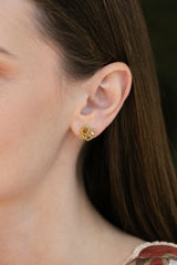 Small Clustered Diamond Earrings