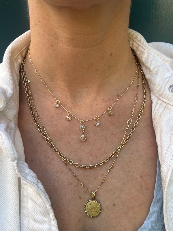 Lantern Necklace - Antique Diamonds