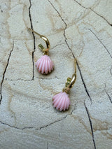 Huggie Hoops - Coral Shells