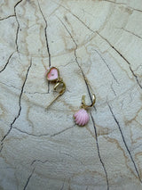 Huggie Hoops - Coral Shells