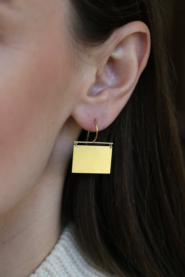 Canvas Earrings - Rectangular