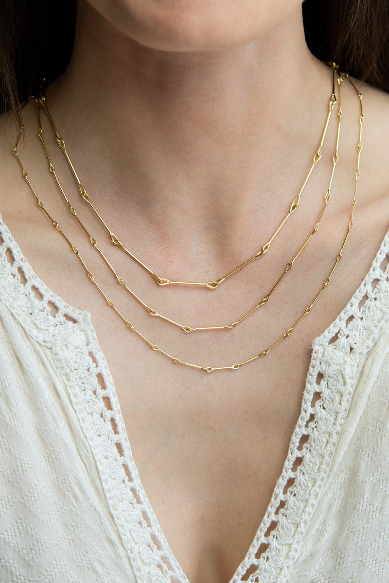 Needle Eye Chain Necklace - Light Weight