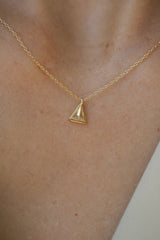 Tiny Diamond Triangle Necklace