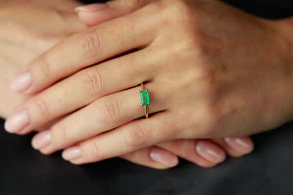 Columbian Emerald Solitaire