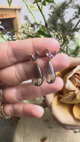 Toffee Rose Drop Earrings