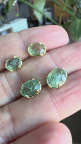 Rose Cut Emerald Earrings