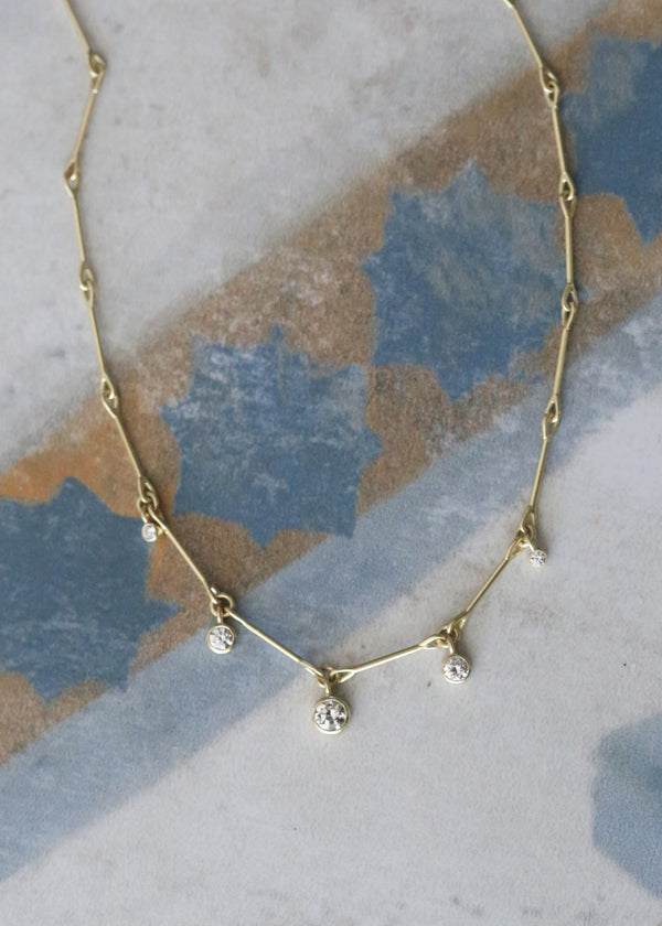 Lantern Necklace - 5 Diamonds