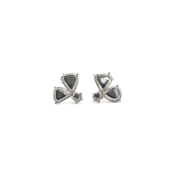 Diamond Slice Triplet Earrings