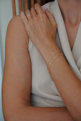 Double Strand Silk Link Bracelet