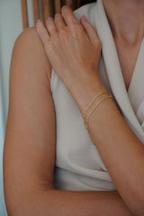 FOREVER Double Strand Silk Link Bracelet