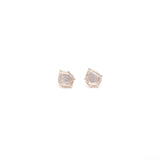 Foggy Diamond Slice Earrings