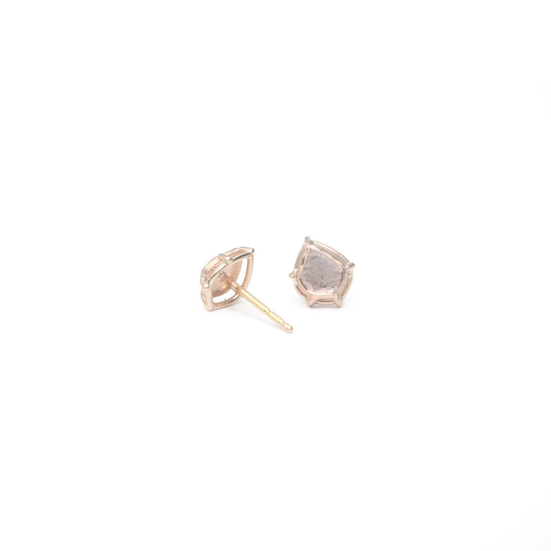 Foggy Diamond Slice Earrings