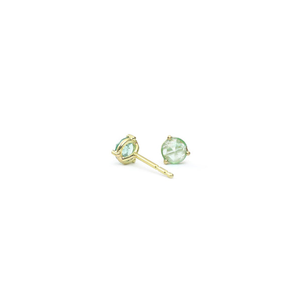 Rose Cut Emerald Earrings