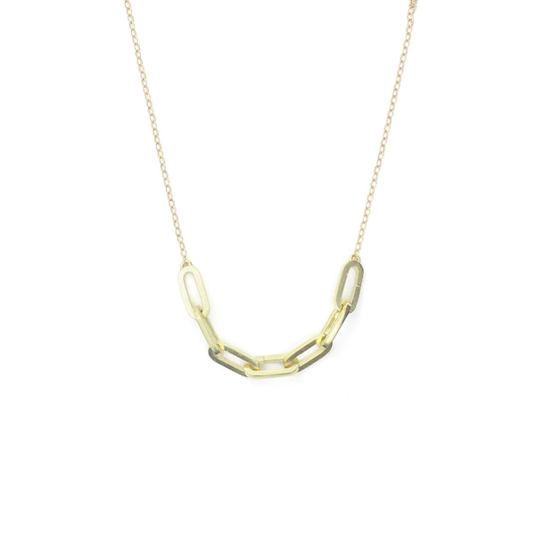 Gold Link Pendant Necklace