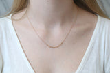 Petite Gold Link Pendant Necklace