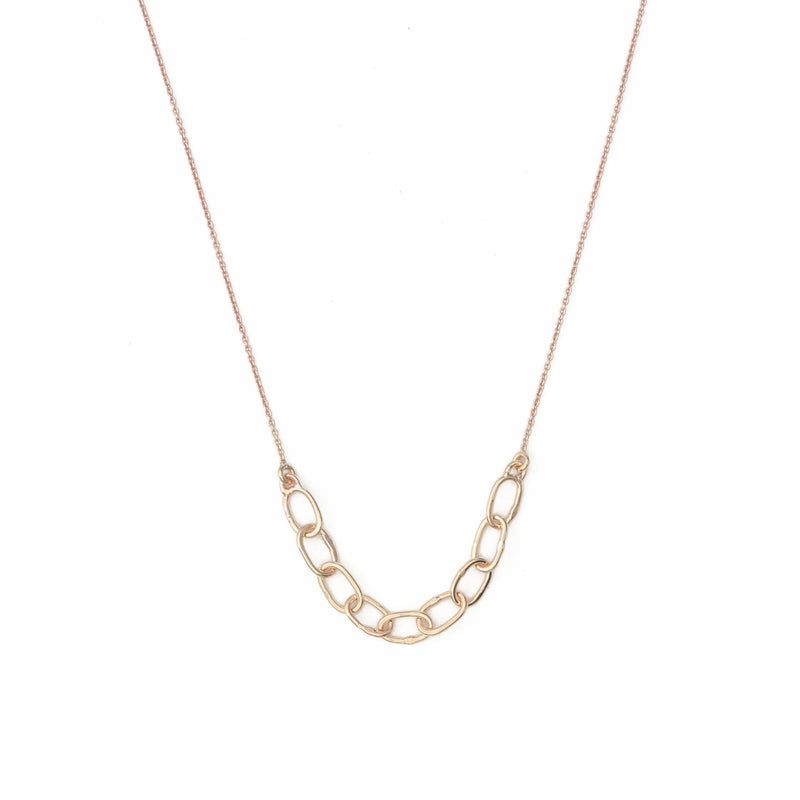 Petite Gold Link Pendant Necklace